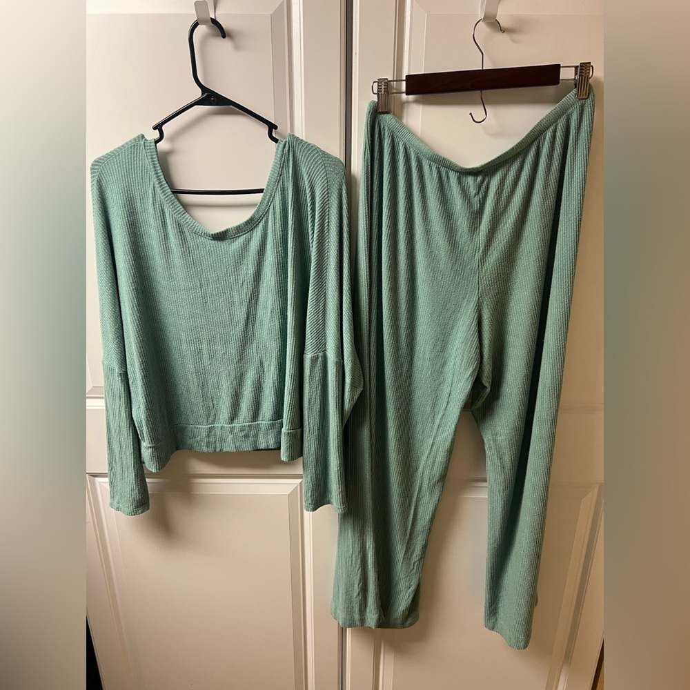 Auden Teal Ribbed Pajama Set, XL/L, Target - Picture 5 of 5